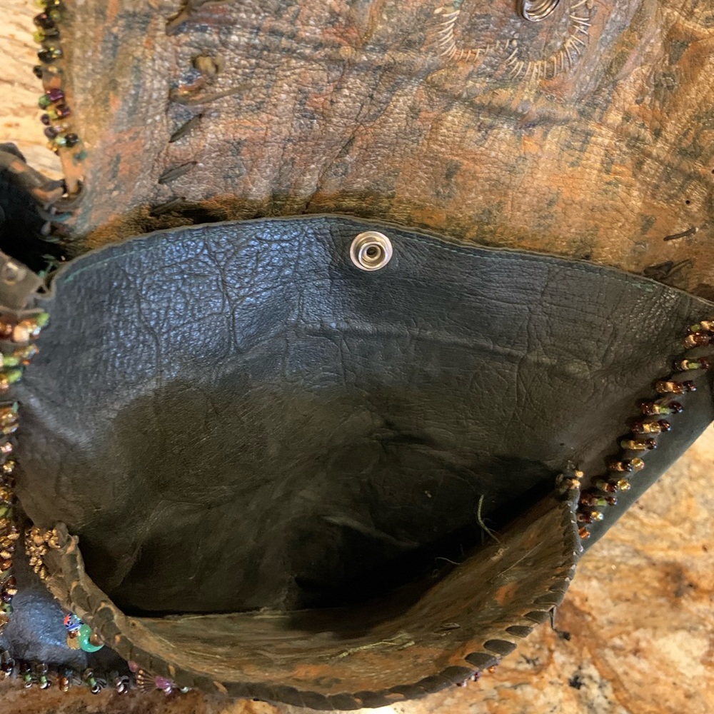 Gossamer Wings by Barbara Grimes * RARE * Custom Handmade Leather Beaded Bag - Picture 13 of 16